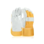 Manusi de protectie din spalt bovina ELTON - gri/galben