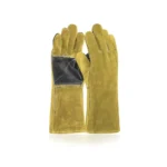 Manusi de protectie pentru sudura FLAME din spalt bovina 35cm