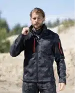 Geaca softshell CITYCONIC HI VIS negru - imagine 2