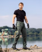 Pantaloni CREATRON verde kaki - imagine 2