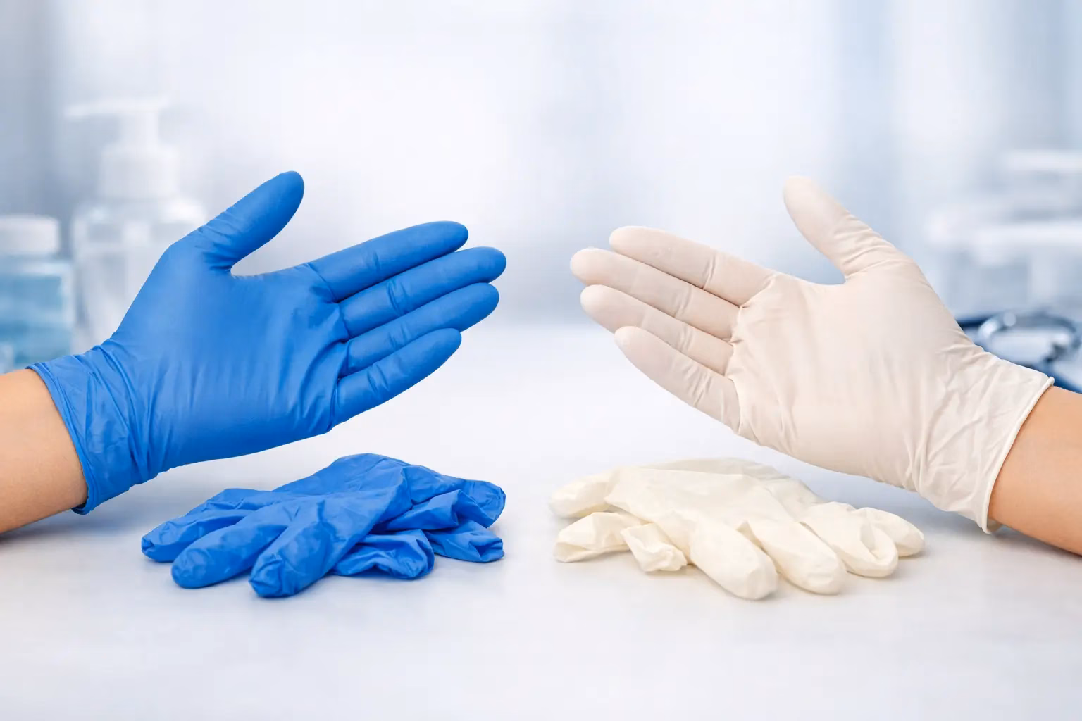 Mănuși nitril versus latex: ce alegi?